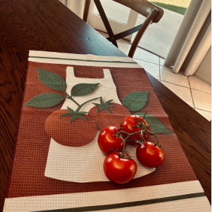 Torchon de cuisine Tomates Récolte Cuisine de Fe
