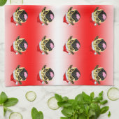 Torchon de Noël Pug (Plié)