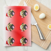 Torchon de Noël Pug (Quart Plié)