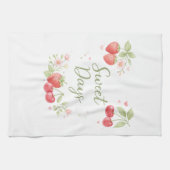 Torchon de thé esthétique fraise et cerise (Horizontal)
