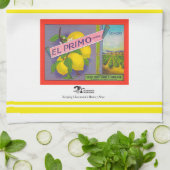 Torchon de thé étiquette Claremont CA (Plié)