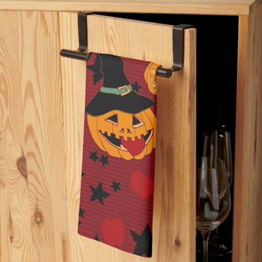 Torchon de thé « Jack's Apple Snack » rouge foncé (Pliage en tiers)