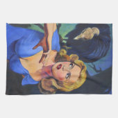 Torchon de thé rétro Horror avec buzzard (Horizontal)