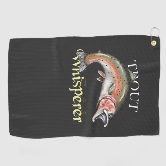 Torchon de truites serviette de pêche foncée (Horizontal)