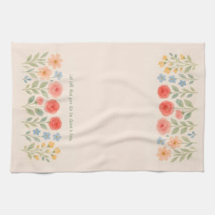 Torchon Floral avec devis personnalisé