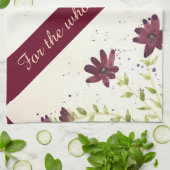 Torchon floral en coton (Plié)