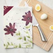 Torchon floral en coton (Quart Plié)