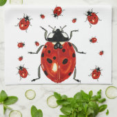 Torchon Waffle en Microfibre Lady Bug (Plié)
