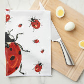 Torchon Waffle en Microfibre Lady Bug (Quart Plié)