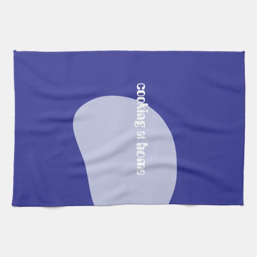 Torchons de cuisine avec design bleu frais et neut (Horizontal)