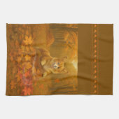 Torchons de cuisine Corgi Leaf Leap (Horizontal)
