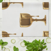 Torchons de cuisine Luxe : 3D Liquide Or Flowing (Plié)