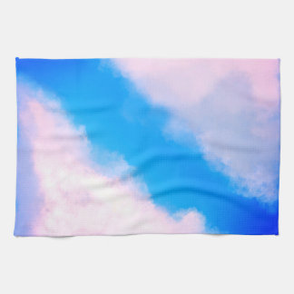 Torchons de cuisine Nuages séparés - Bleu avec des
