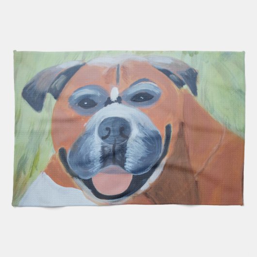 Torchons de cuisine pour chiens Boxer (Horizontal)