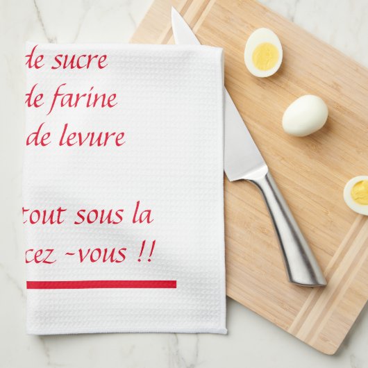 Torchons Recette Gâteau Yaourt Theedoek (Quarter Fold)