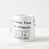 Tore la tasse de nom de table périodique (Devant gauche)