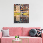 Toren bij de vijver canvas afdruk (Insitu (Woonkamer))