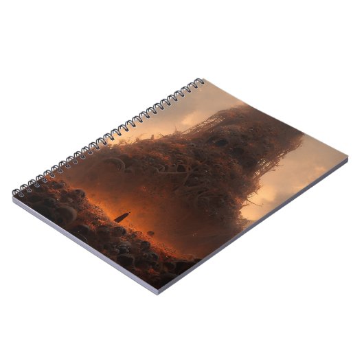 Toren gemaakt van Botten Dark Fantasy Art Notitieboek (Linkerzijde)