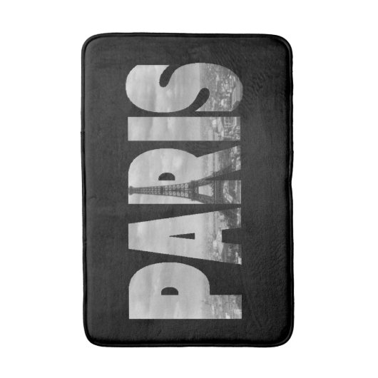  toren in Parijs en Eiffel Badmat (Voorkant Verticaal)