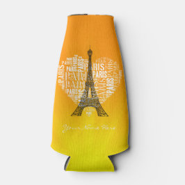 Toren & Inscripties Parijs in Hart Flesjeskoeler