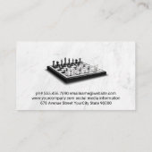 Toren Schaakstuk | Marmer Visitekaartje (Achterkant)