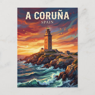 Toren van Hercules Spanje Briefkaart