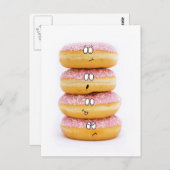 toren van het roze briefkaart van (Voorkant / Achterkant)