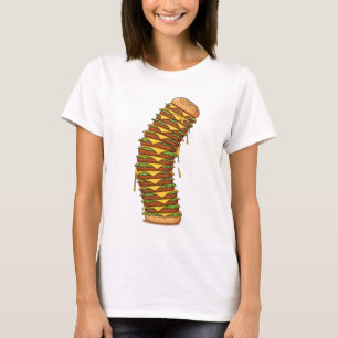 Toren van Kaasachtige Waanzin – Overdreven Cartoon T-shirt