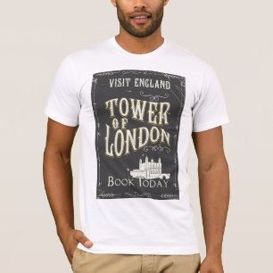 Toren van Londen Engeland vintage poster T-shirt