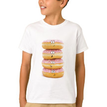 toren van roze donuts, kinder t-shirt