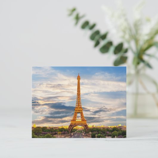 Toren voor Parijs/Eiffel Briefkaart (Staand voorkant)