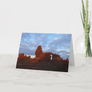 Torenboog bij zonsopgang in Arches National Park Kaart