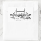 torenbrug van Londen Rechthoekige Sticker (Tas)