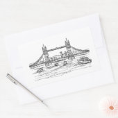 torenbrug van Londen Rechthoekige Sticker (Envelop)