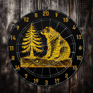 Torenhoge bomen en Beer ontwerp Dartbord