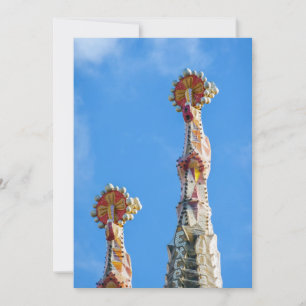 Torens van La Sagrada Familia in Barcelona, Spanje Kaart
