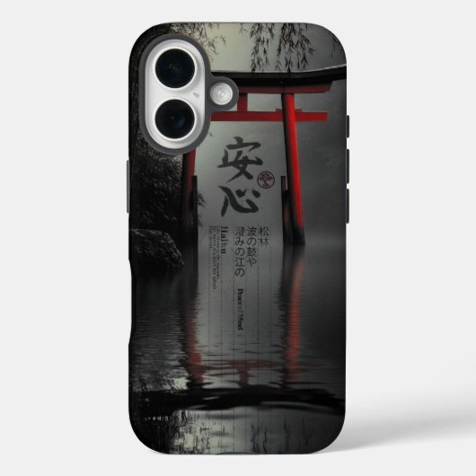 Torii Tranquilliteit: Rust in Reflectie Case-Mate iPhone Case (Achterkant)