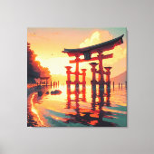 Torii van het opkomende licht canvas afdruk (Voorkant)