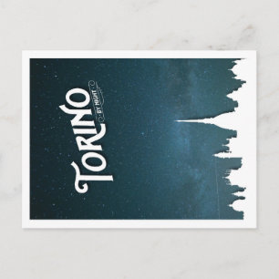Torino bij nacht - briefkaart