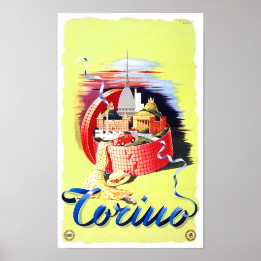 Torino Italy Vintage Poster Restored (Devant)