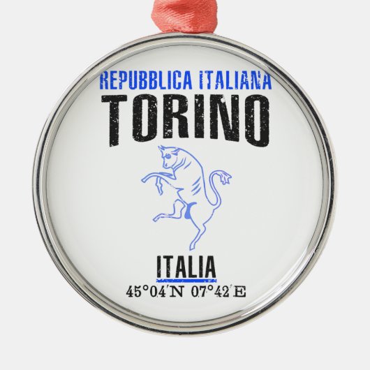 Torino Metalen Ornament (Voorkant)