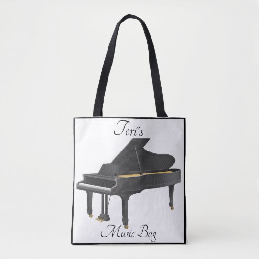 Tori's Piano Print Music Bag Draagtas (Voorkant)