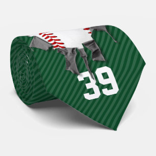 Torn Baseball (donker/gepersonaliseerd) Stropdas