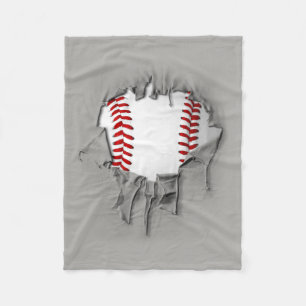 Torn Baseball Fleece Deken