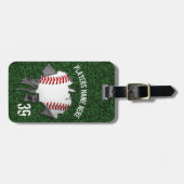 Torn Baseball (gepersonaliseerd) Bagagelabel (Voorkant horizontaal)