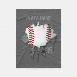 Torn Baseball (gepersonaliseerd) Fleece Deken
