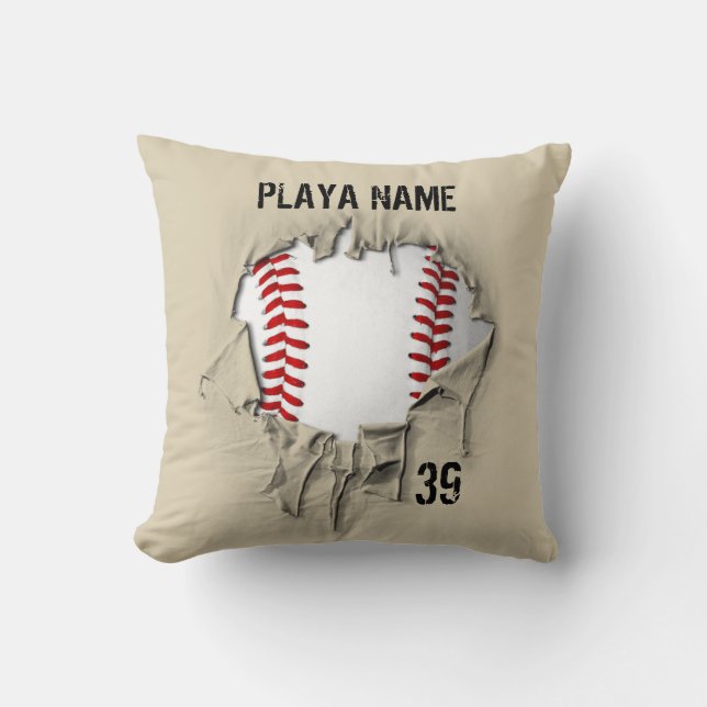 Torn Baseball (gepersonaliseerd) Kussen (Voorkant)