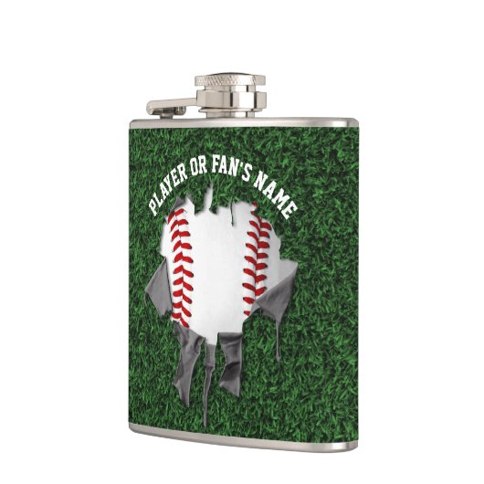 Torn Baseball Hip Flask Heupfles (Links)