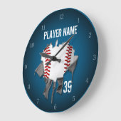 Torn Baseball Large Clock Grote Klok (Hoek)