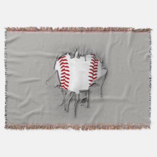 Torn Baseball Throw Blanket Deken (Voorkant)